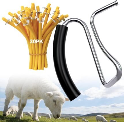 California Castration Stainless Steel Bander & Bands (30 pk) Castration Banding Tool Only for Animal Cast（4.7″）